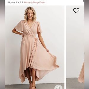 Waverly wrap dress dusty blush